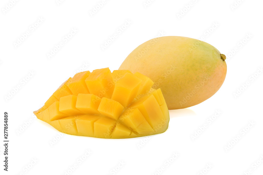 mango slice isolated on white background mango slice isolated on white background