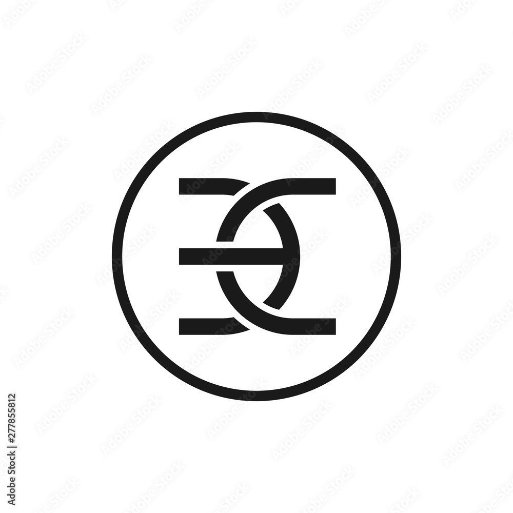 letter C and letter F accompanied circle letter C and letter F accompanied circle
