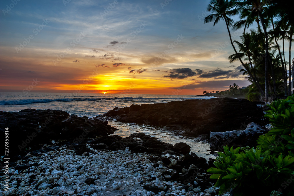 Obraz premium Big Island of Hawaii sunset