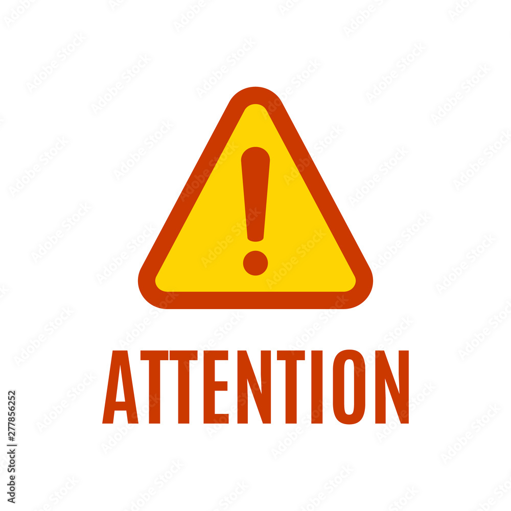 Warning Icon Vector. The attention icon. Danger symbol. Alert icon Warning Icon Vector. The attention icon. Danger symbol. Alert icon