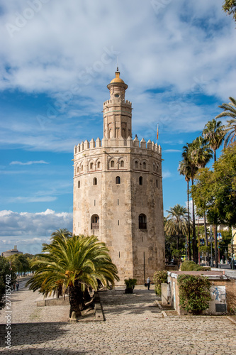 The Torre del Oro (Tower of Gold) is a dodecagonal military watchtower in Sevilla, Spain. It was erected by the Almohad Caliphate in order to control access to Seville via the Guadalquivir river.