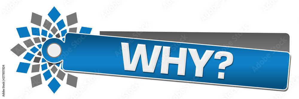 Why Blue Grey Circular Label Why Blue Grey Circular Label