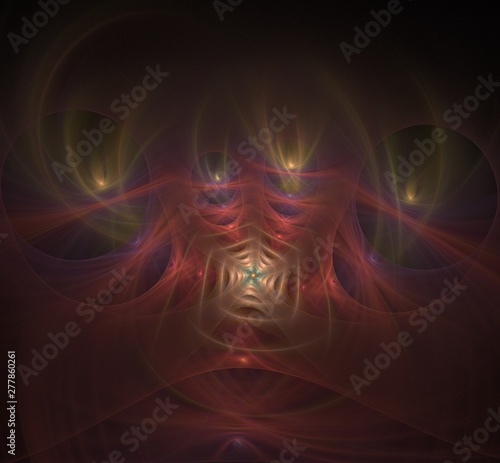 Red spiral fractal picture