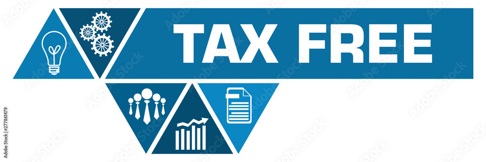Tax Free Blue Triangle Polygon Horizontal Tax Free Blue Triangle Polygon Horizontal