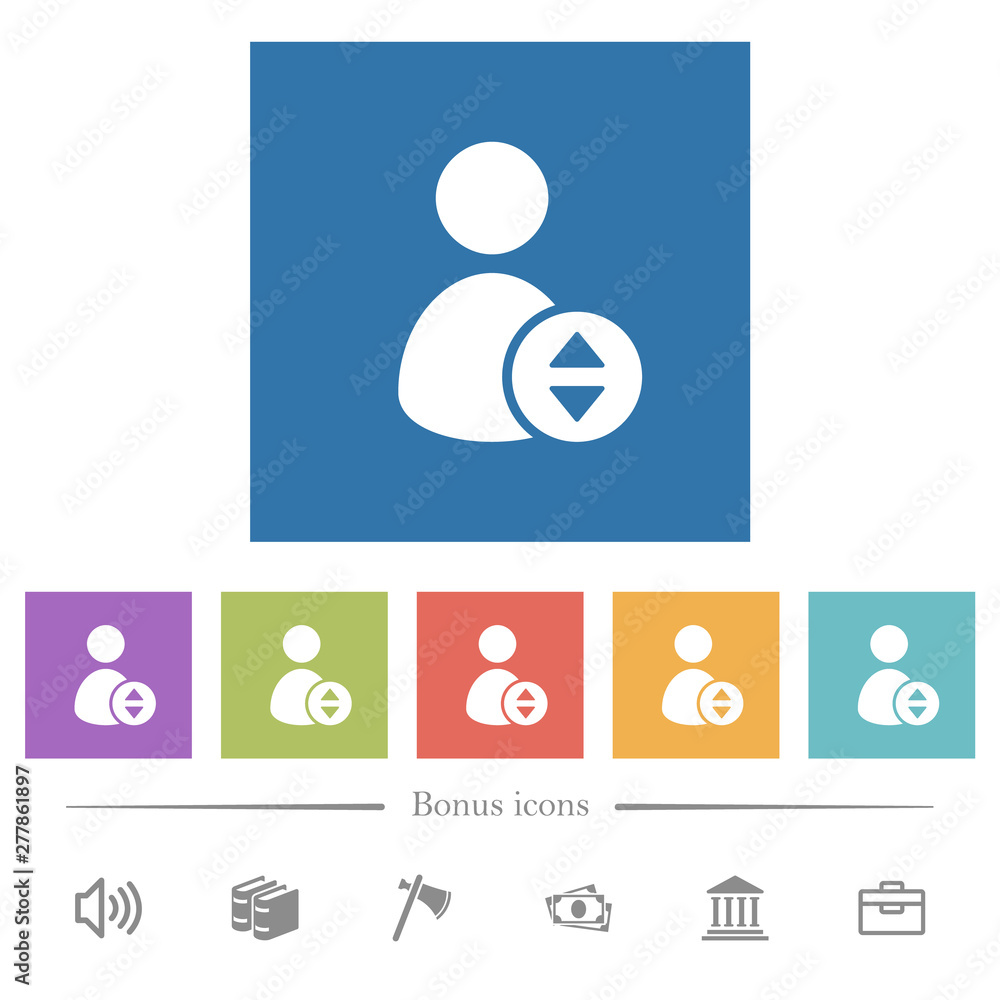 Move user account flat white icons in square backgrounds Move user account flat white icons in square backgrounds