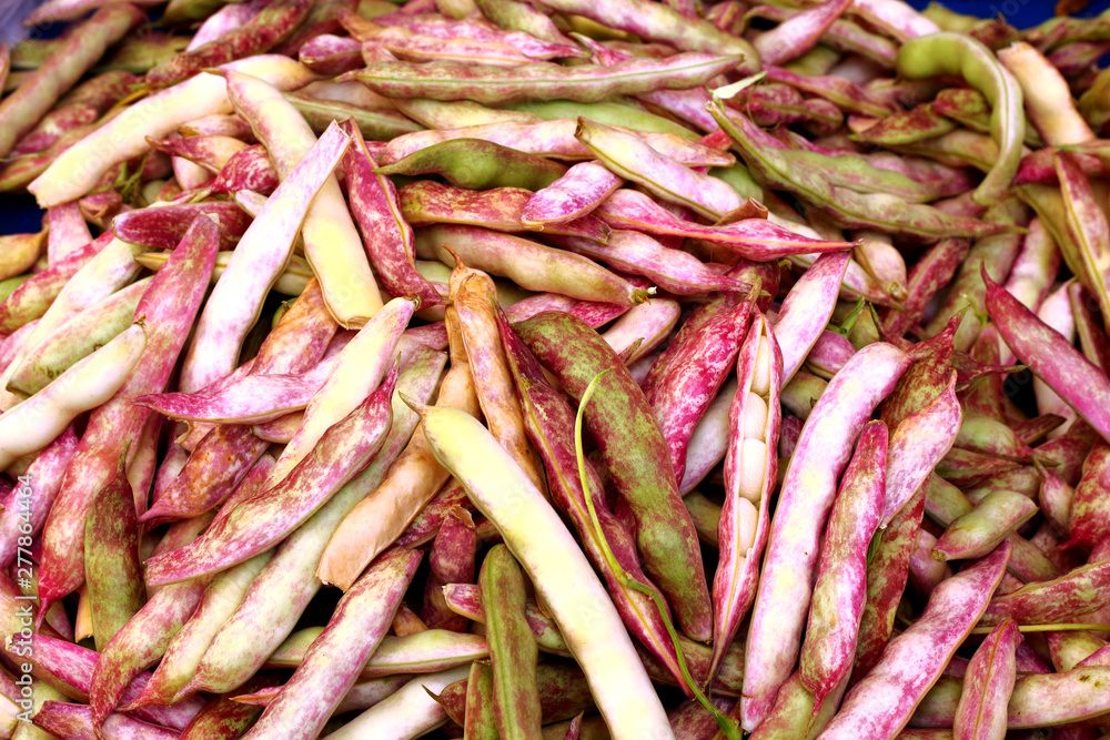 Heap of beans close up.