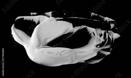 Shaving foam isolated on black background, with clipping path, texture © dule964