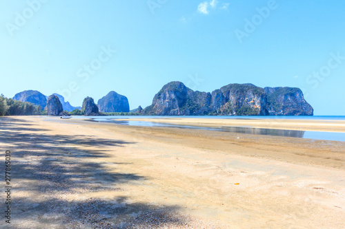 Boat on Rajamangala beach photo