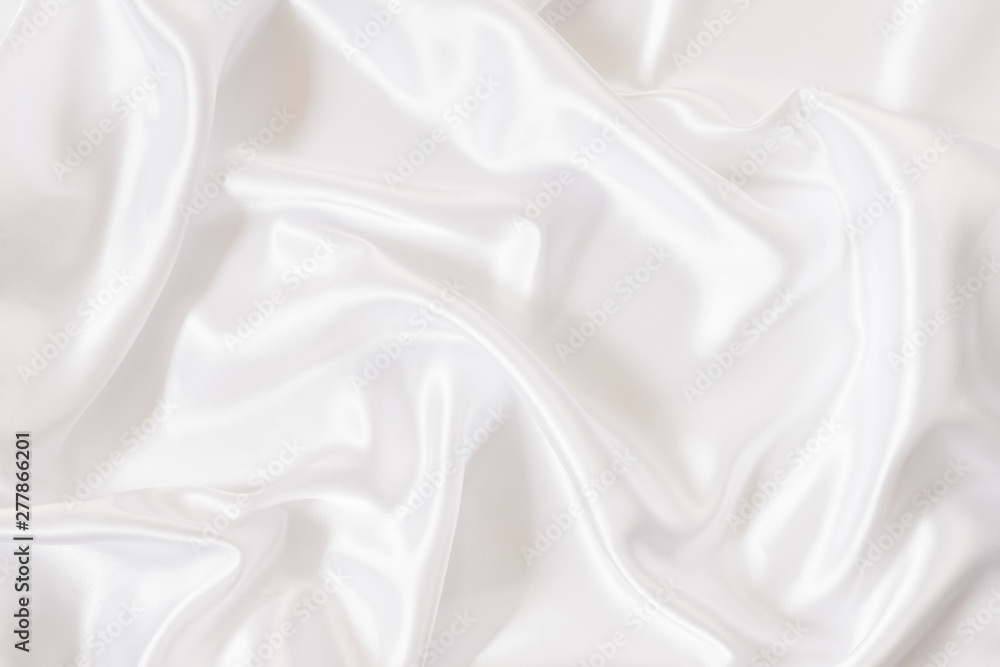 Naklejka premium White satin fabric texture background