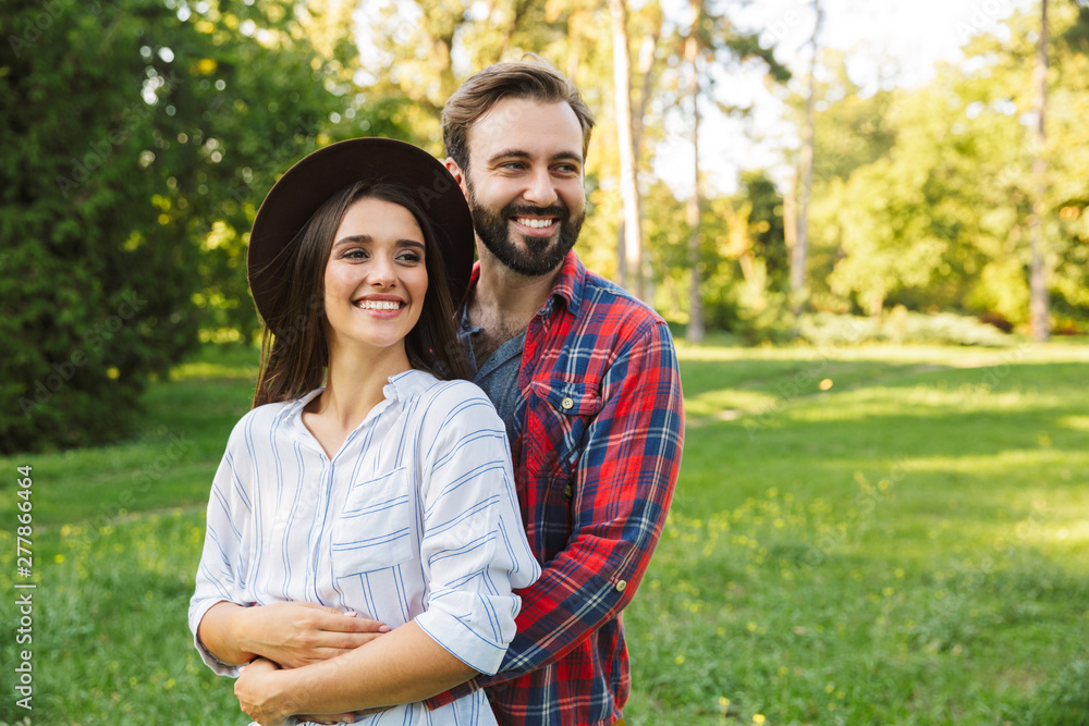 Fototapeta premium Beautiful lovely couple in love spending time