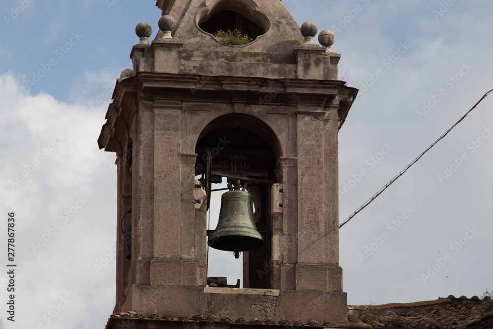 Bell tower of Santa Maria in Traspontina Church, Rome, Lazio, Italy.