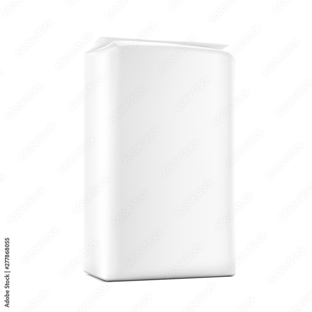 High realistic clean vertical bag mockup. Front and side view. Vector illustration isolated on white background. Easy to use for presentation your product, idea, promo, design. EPS10 High realistic clean vertical bag mockup. Front and side view. Vector illustration isolated on white background. Easy to use for presentation your product, idea, promo, design. EPS10