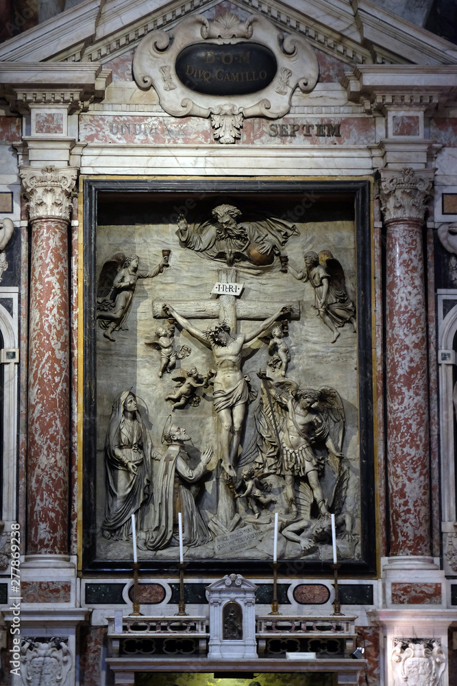 Altar in Church Santa Maria Maggiore in Florence, Tuscany, Italy