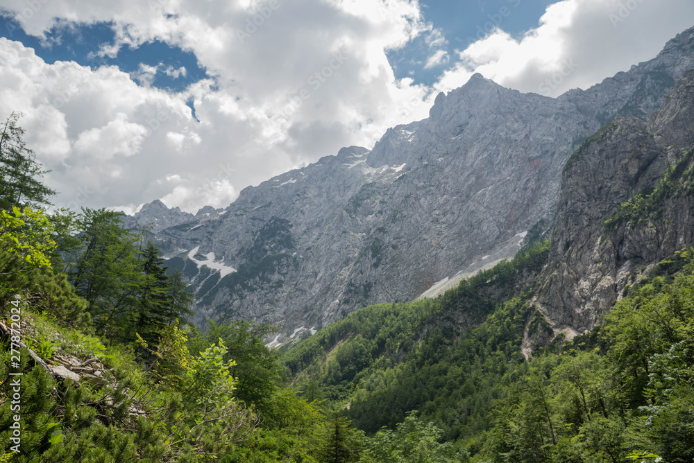 Landscape in Julian Alps mountains, Slovenia.