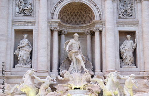 Trevi Fountain in Rome. Fontana di Trevi is one of the most famous landmark in Rome, Italy 