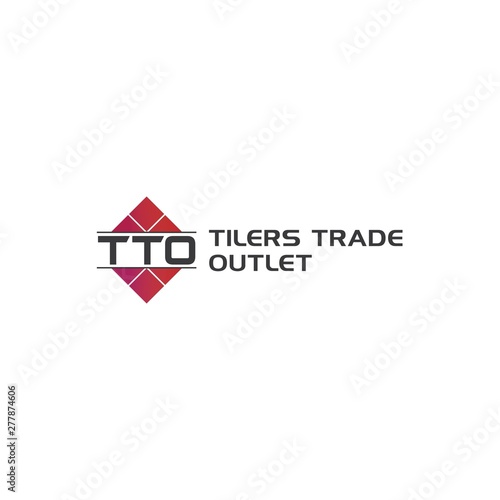 Tilers Trade Outlet Logo Concept, Simple Design, Real Estate, Developer, Dark Red, Brown