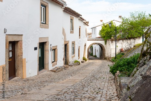 Street in traditional medieval village Marvao Portugal photo