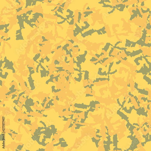 Desert camouflage of various shades of yellow, orange and green colors