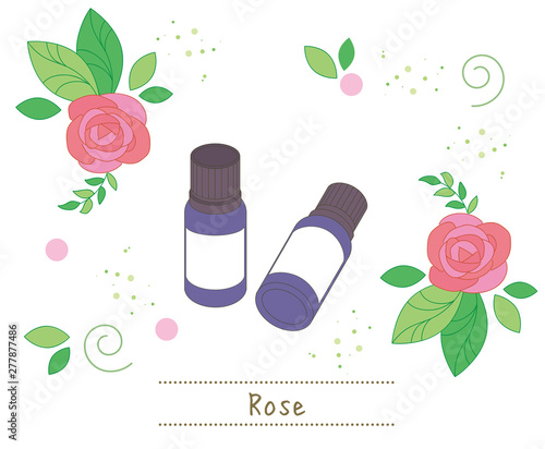 アロマテラピー・薔薇と小瓶