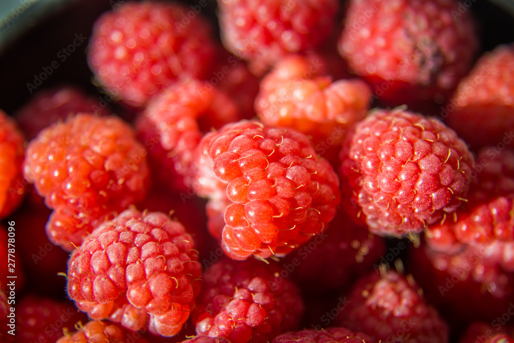 Beautiful, freshly picked garden raspberries in the summer. Summer berries, natural food, healthy dessert. Beautiful, freshly picked garden raspberries in the summer. Summer berries, natural food, healthy dessert.