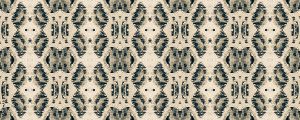 Ikat Seamless Pattern. 