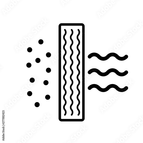 Air purifier. Air filter icon. Solid Particle Filter