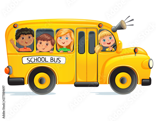 School bus with kids