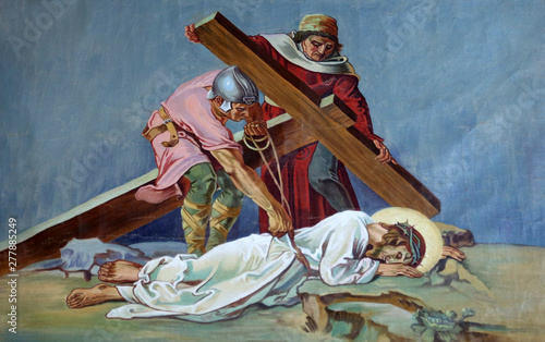 9th Stations of the Cross, Jesus falls the third time photo