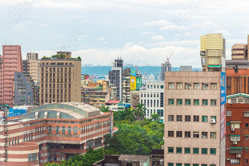TAIPEI, TAIWAN - July 2, 2019: view of Buildings around Taipei, Taiwan