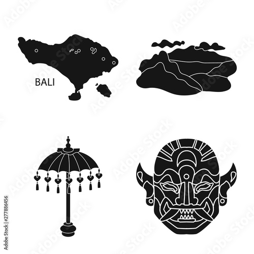Vector illustration of and traditional symbol. Set of and bali stock vector illustration.