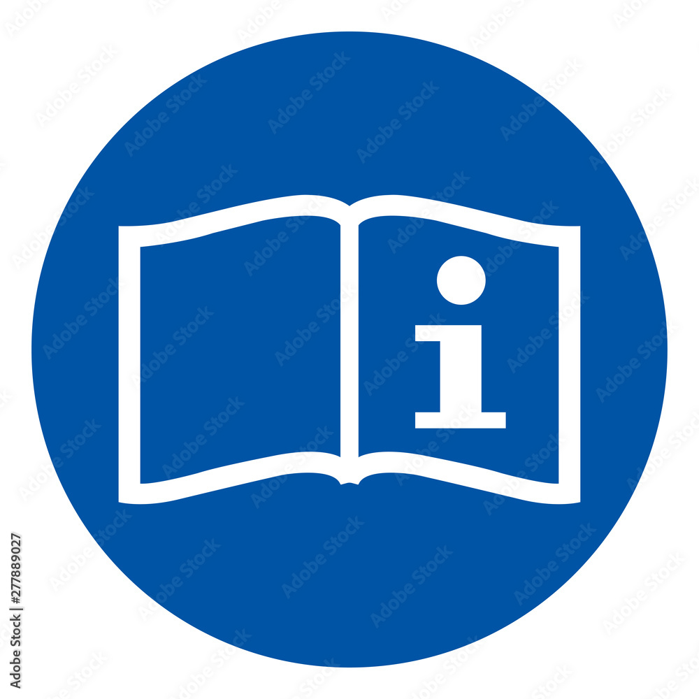Operators Instructions Symbol Sign,Vector Illustration, Isolated On White Background Label. EPS10 Operators Instructions Symbol Sign,Vector Illustration, Isolated On White Background Label. EPS10