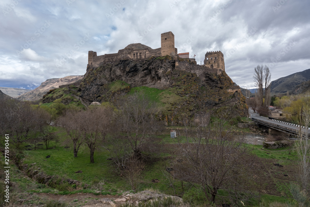 Khertvisi Fortress on the top of a hill, Georgia