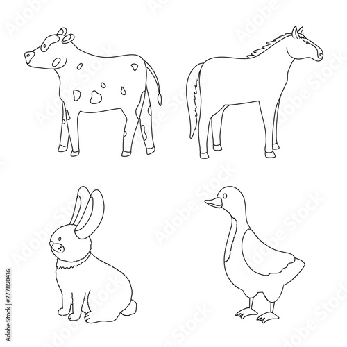 Vector design of homemade and countryside logo. Set of homemade and agriculture stock symbol for web.