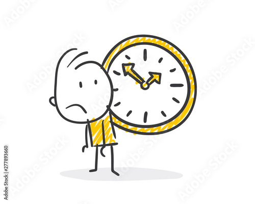 Strichfiguren / Strichmännchen: Uhr, Tempo. (Nr. 415)	