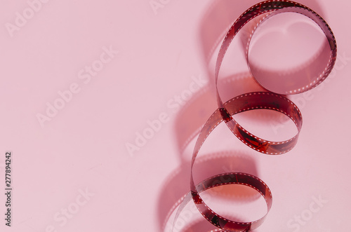 Obraz na plátně Flat lay of cinema elements with copyspace