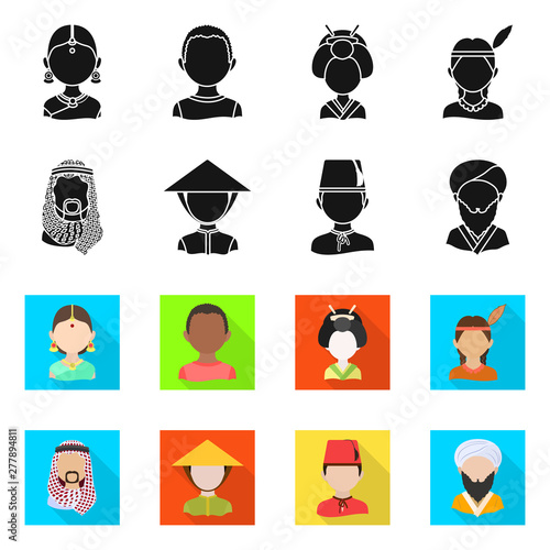 Isolated object of imitator and resident icon. Set of imitator and culture vector icon for stock.