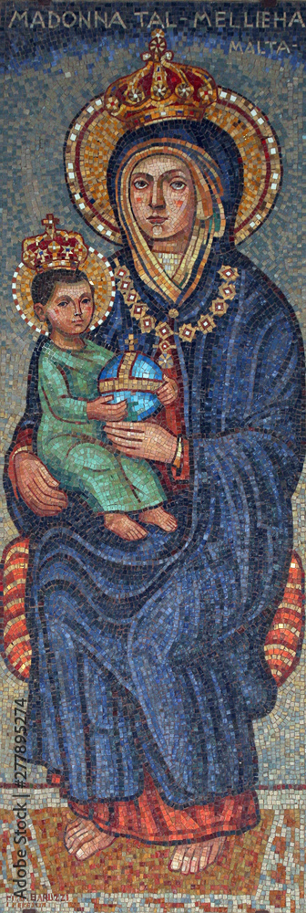 Icon of Madonna. Gift from Malta to Basilica of the Annunciation in Nazareth, Israel