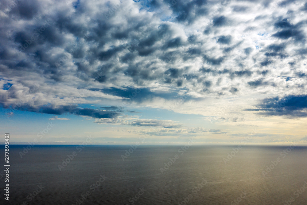 Gulf of Riga, Baltic sea in calm summer day.