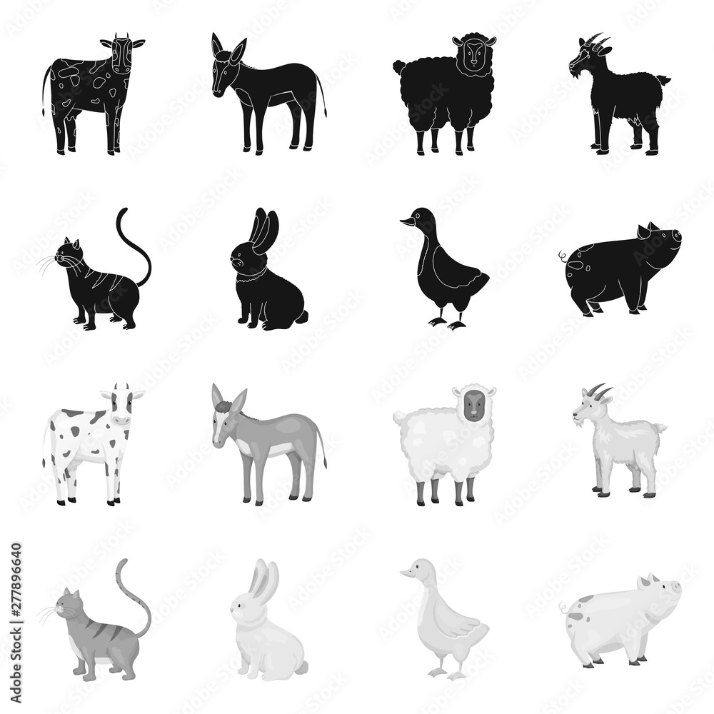 Vector design of breeding and kitchen logo. Collection of breeding and organic vector icon for stock. Vector design of breeding and kitchen logo. Collection of breeding and organic vector icon for stock.