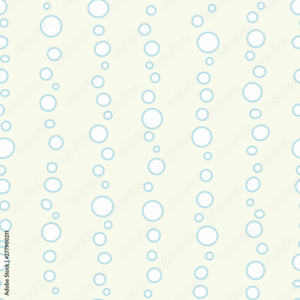 Yellow vector repeat pattern with simple air bubble . Summer beach pattern. Surface pattern design.
