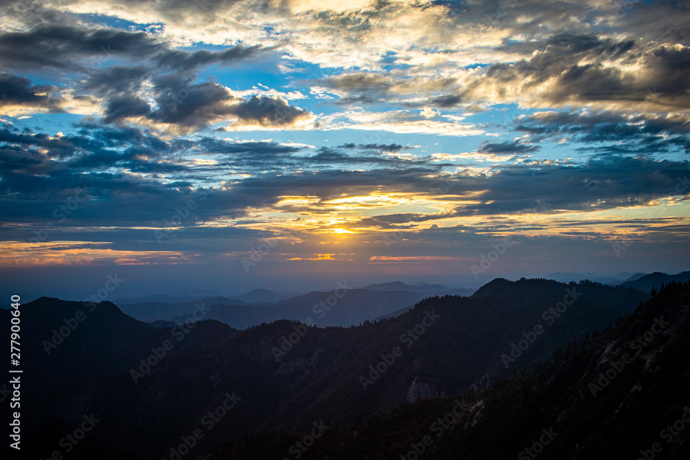 Sunset from Moro Rock in Sequoia National Park-1