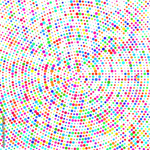 Multicolored circles on a white background 