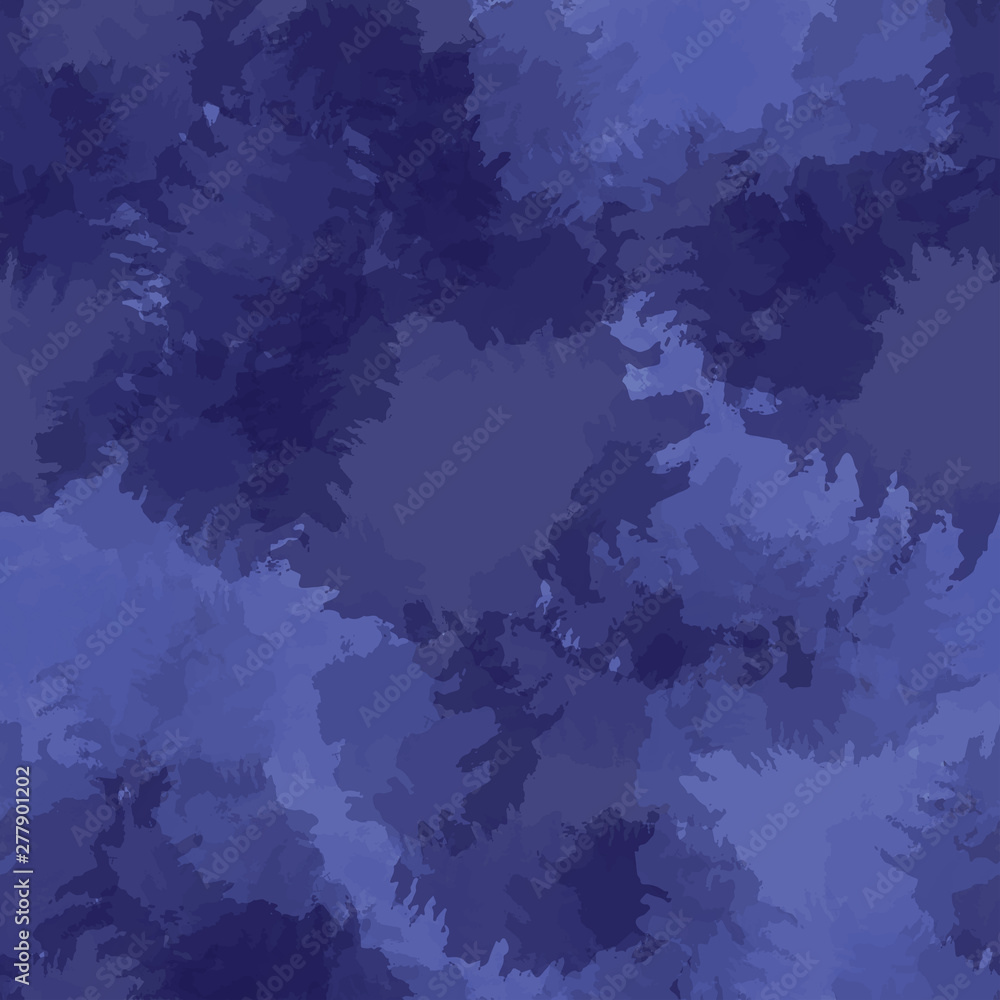 Seamless abstract vector watercolor background blue.
