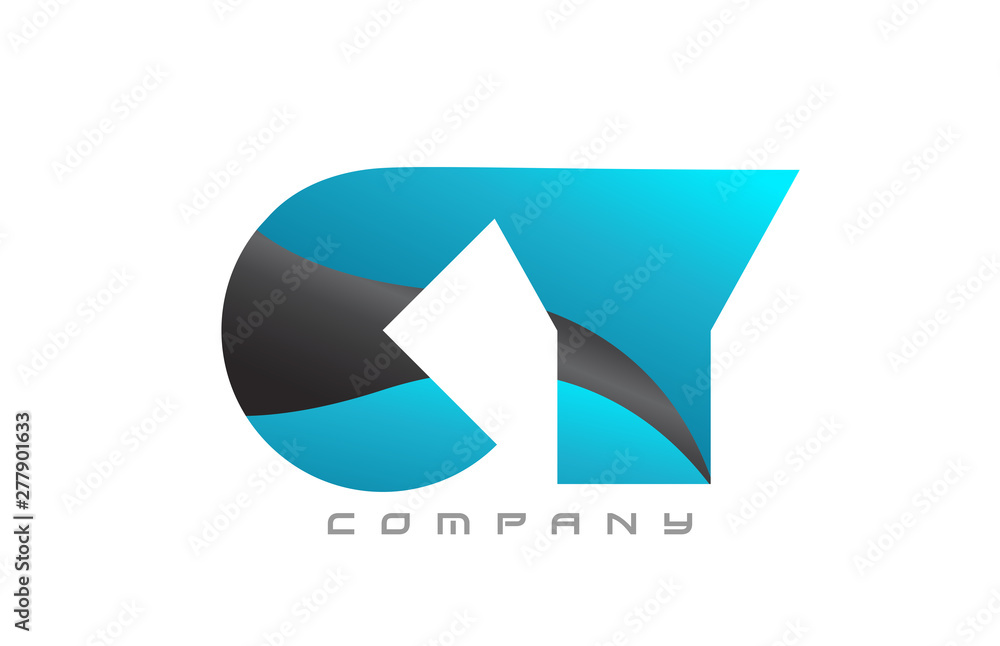 CY C Y blue black combination alphabet letter logo icon design CY C Y blue black combination alphabet letter logo icon design