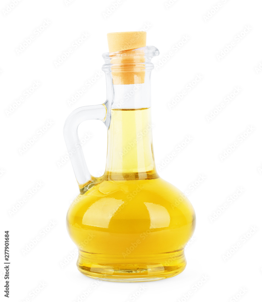 jar with oil isolated on white jar with oil isolated on white