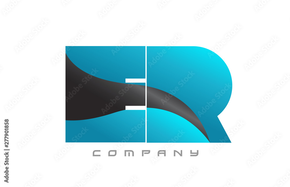 ER E R blue black combination alphabet letter logo icon design ER E R blue black combination alphabet letter logo icon design