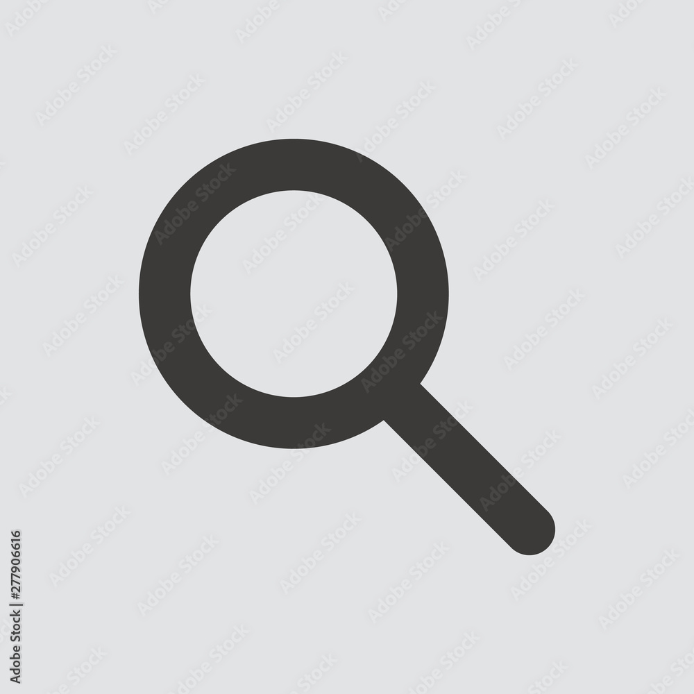 Magnifying Glass. Search icon isolated of flat style. Vector illustration. Magnifying Glass. Search icon isolated of flat style. Vector illustration.
