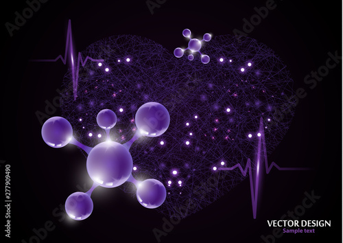 Creative concept illustration of world heart day, good health logo. Design for banner or poster.
