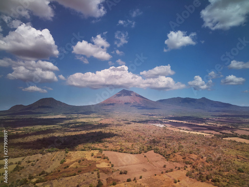 Cristobal volcano aerial dr...