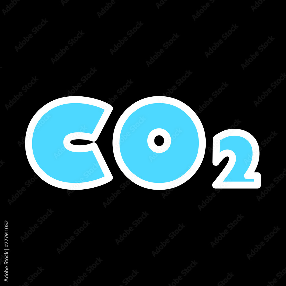 CO2 - Vector illustration design for banner, t-shirt graphics, fashion prints, slogan tees, stickers, cards, poster, emblem and other creative uses CO2 - Vector illustration design for banner, t-shirt graphics, fashion prints, slogan tees, stickers, cards, poster, emblem and other creative uses